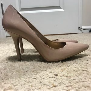 BCBG Nude Patent Leather Pumps